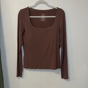 Klassy Network Mauve Ribbed Long Sleeve Top